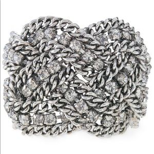 Stella & Dot Silver Petra Braided Bracelet